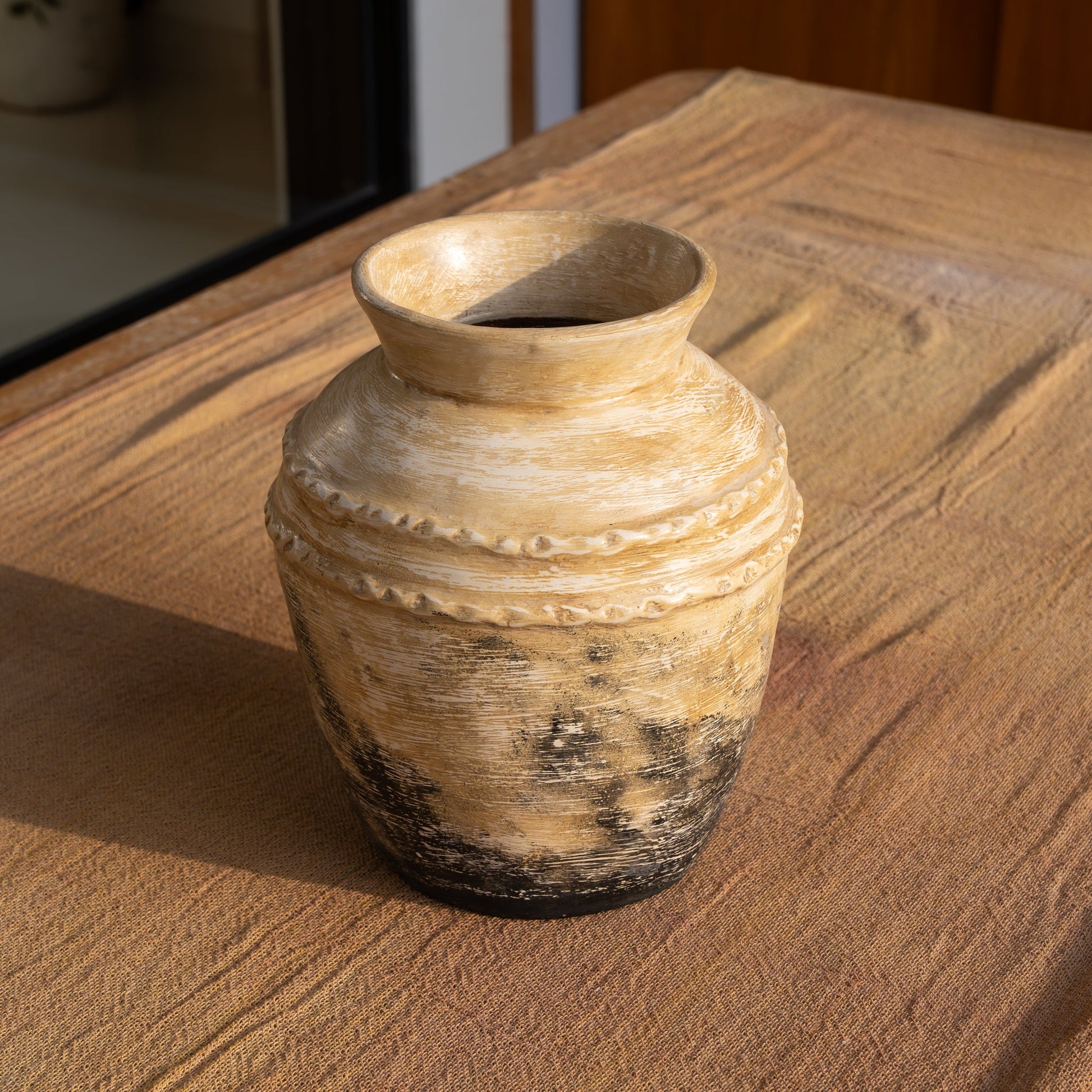 Kuno Ceramic Vase- Handmade- Textured Ceramic  