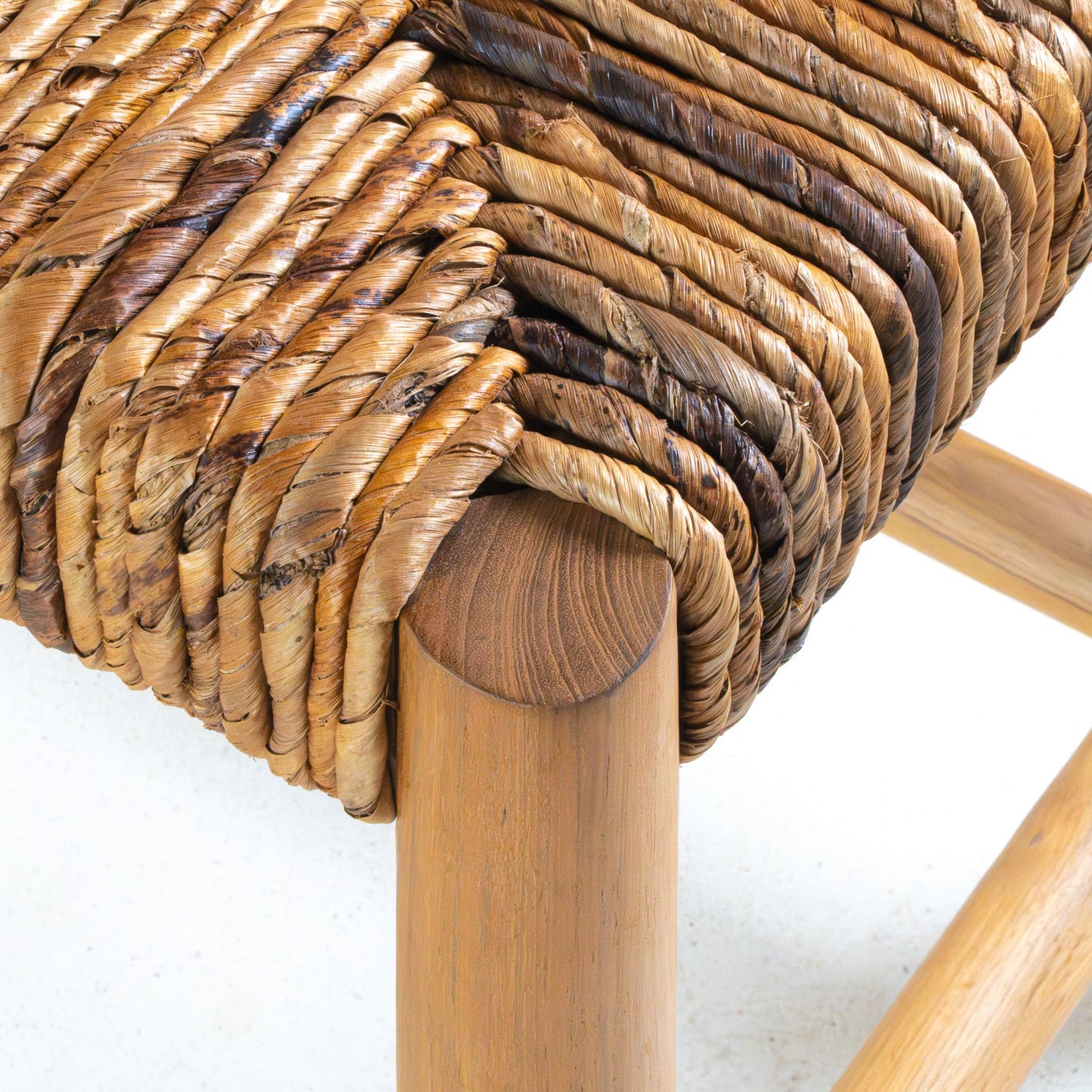 Handmade Loka Banana Leaf Bar Stool  