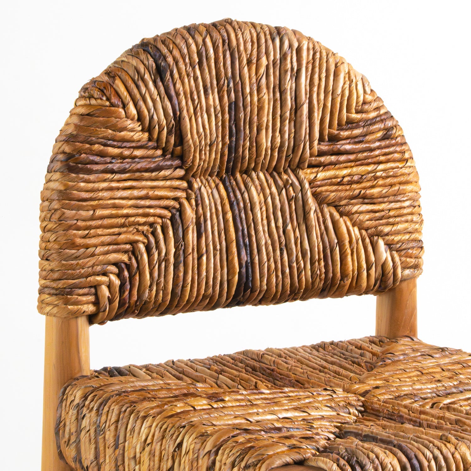 Handmade Loka Banana Leaf Bar Stool  