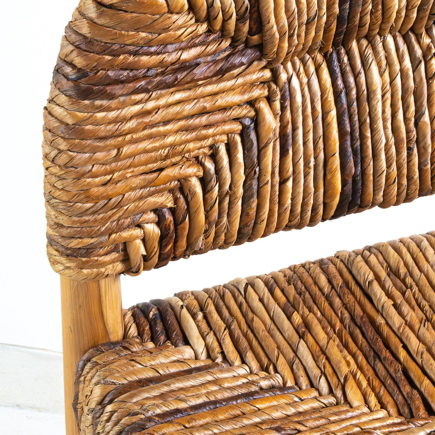 Handmade Loka Banana Leaf Bar Stool  