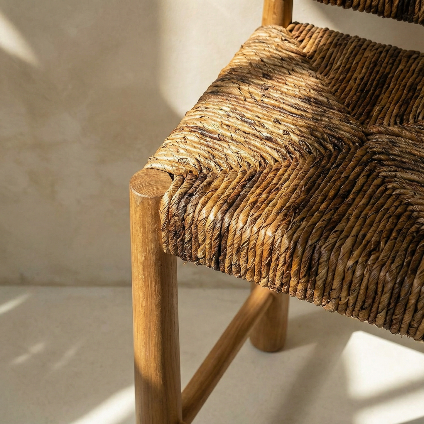 Handmade Loka Banana Leaf Bar Stool