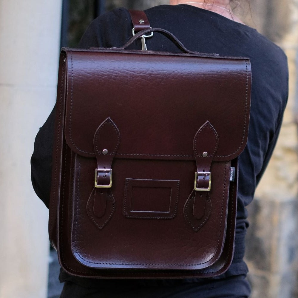 Handmade Leather City Backpack - Executive - British Racing Green  