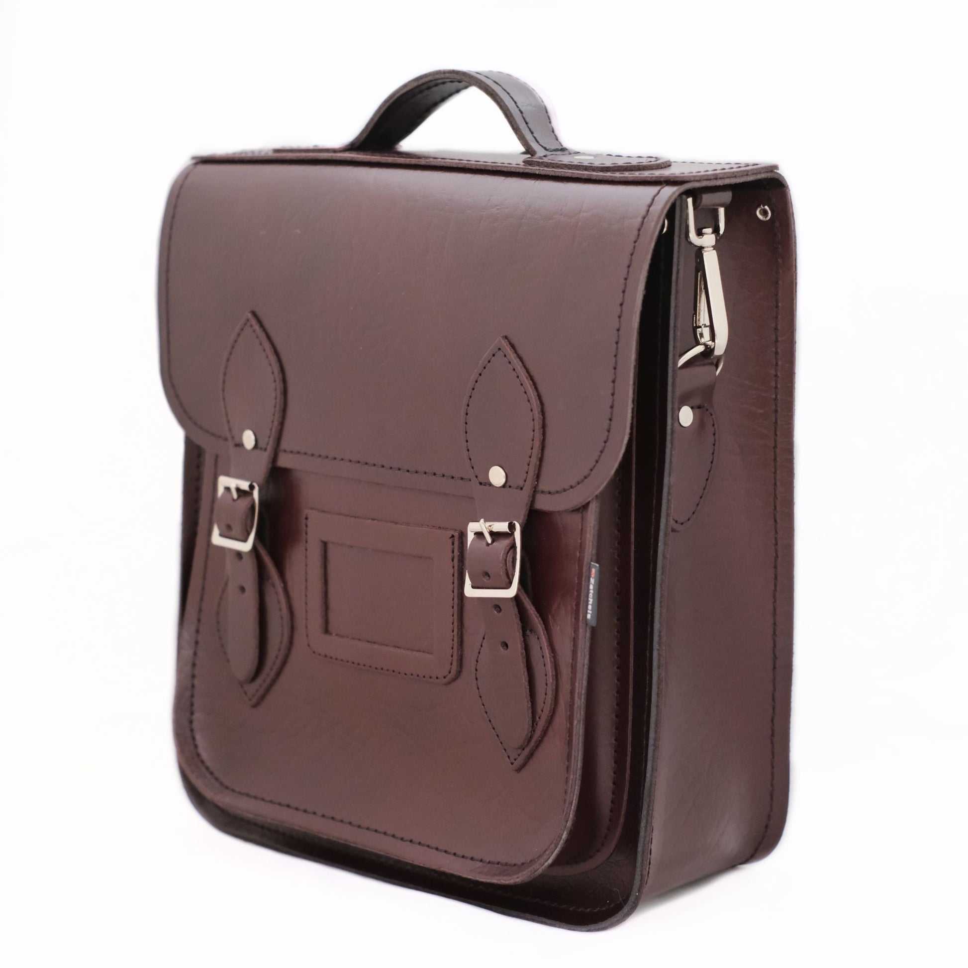 Handmade Leather City Backpack - Marsala Red Executive  