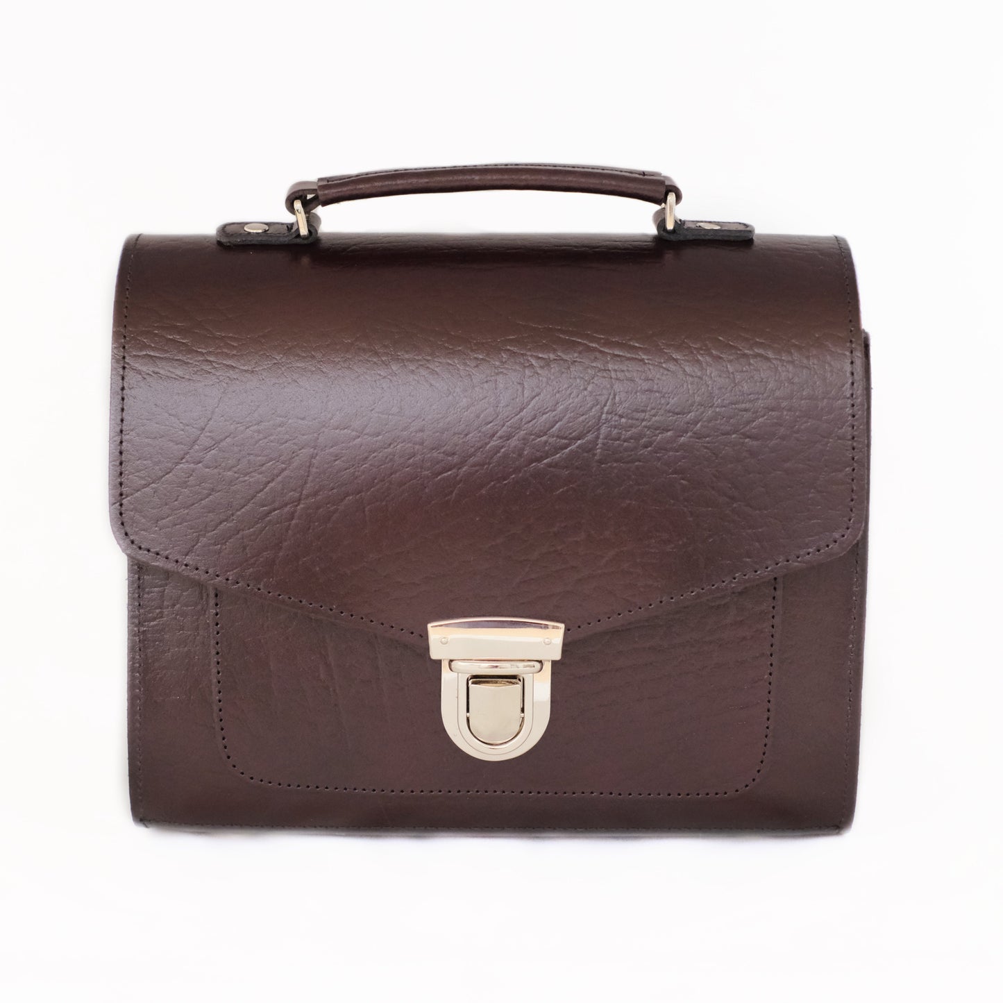 Executive Handmade Leather Sugarcube Grande - Marsala Red  