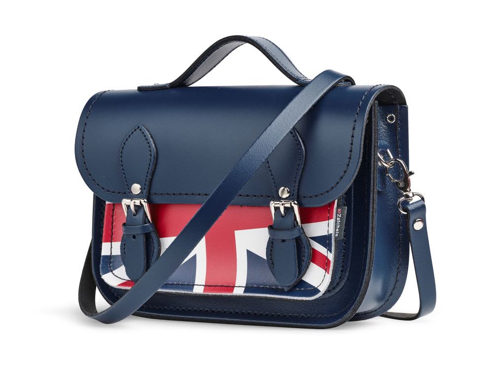 Union Jack Midi Satchel - Navy  