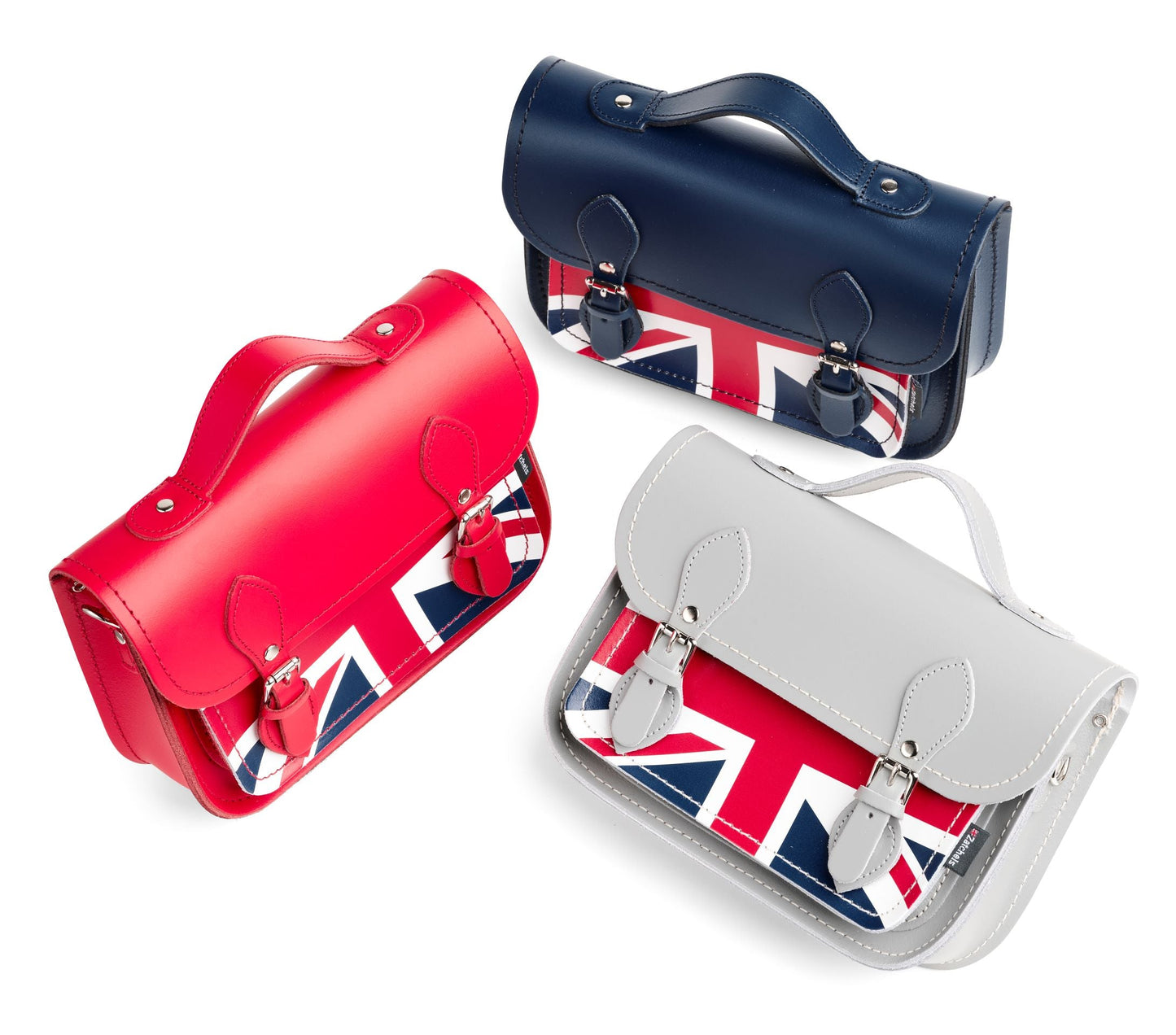 Union Jack Midi Satchel - Ghost Grey  