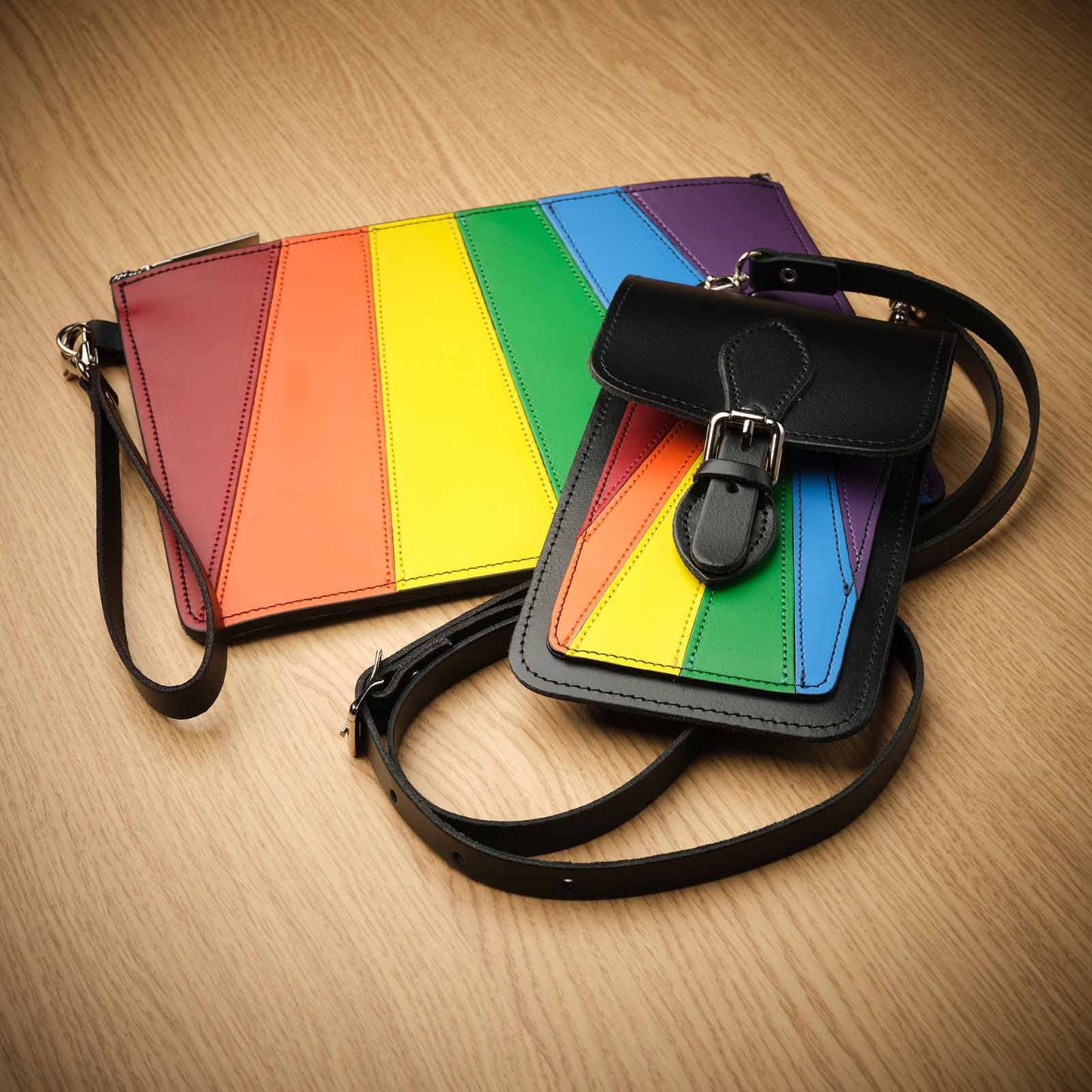 Handmade Leather Mobile Phone Pouch Plus - Pride  