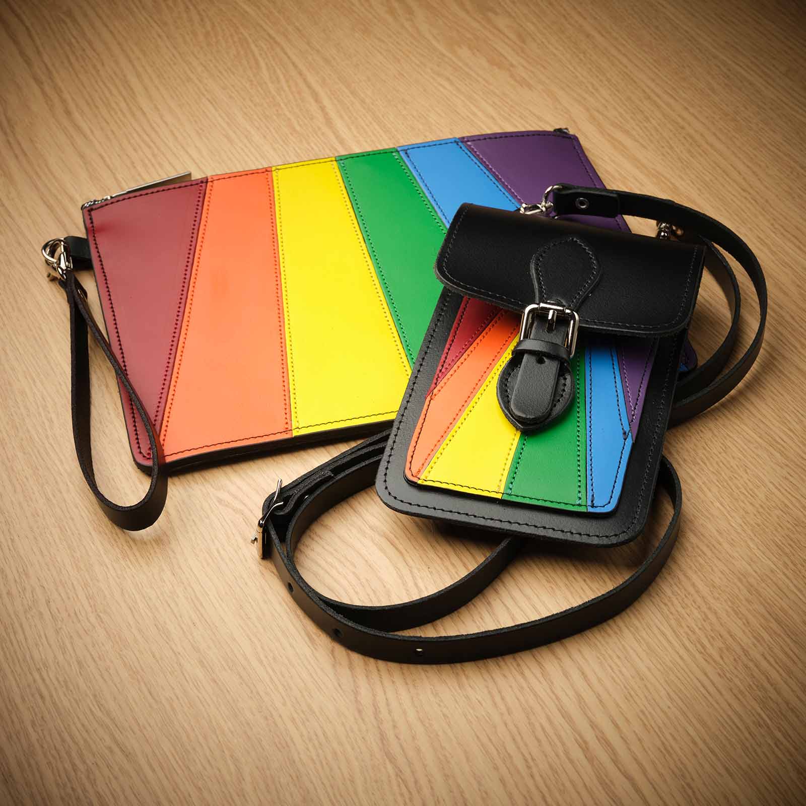 Handmade Leather Mobile Phone Pouch Plus - Pride  