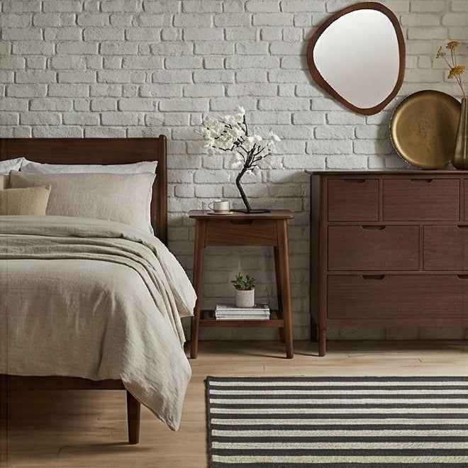 Norway Dark Walnut Bedside Table