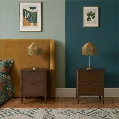 Norway Walnut Wooden Bedside Table