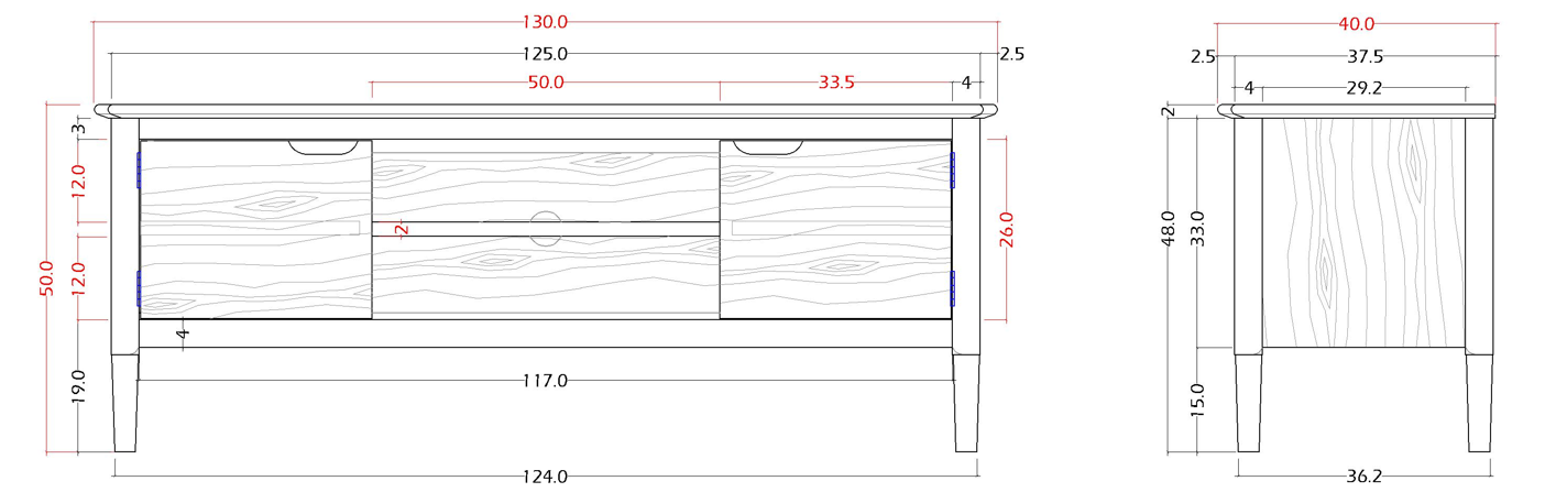 Norway Walnut TV Stand & Media Unit  