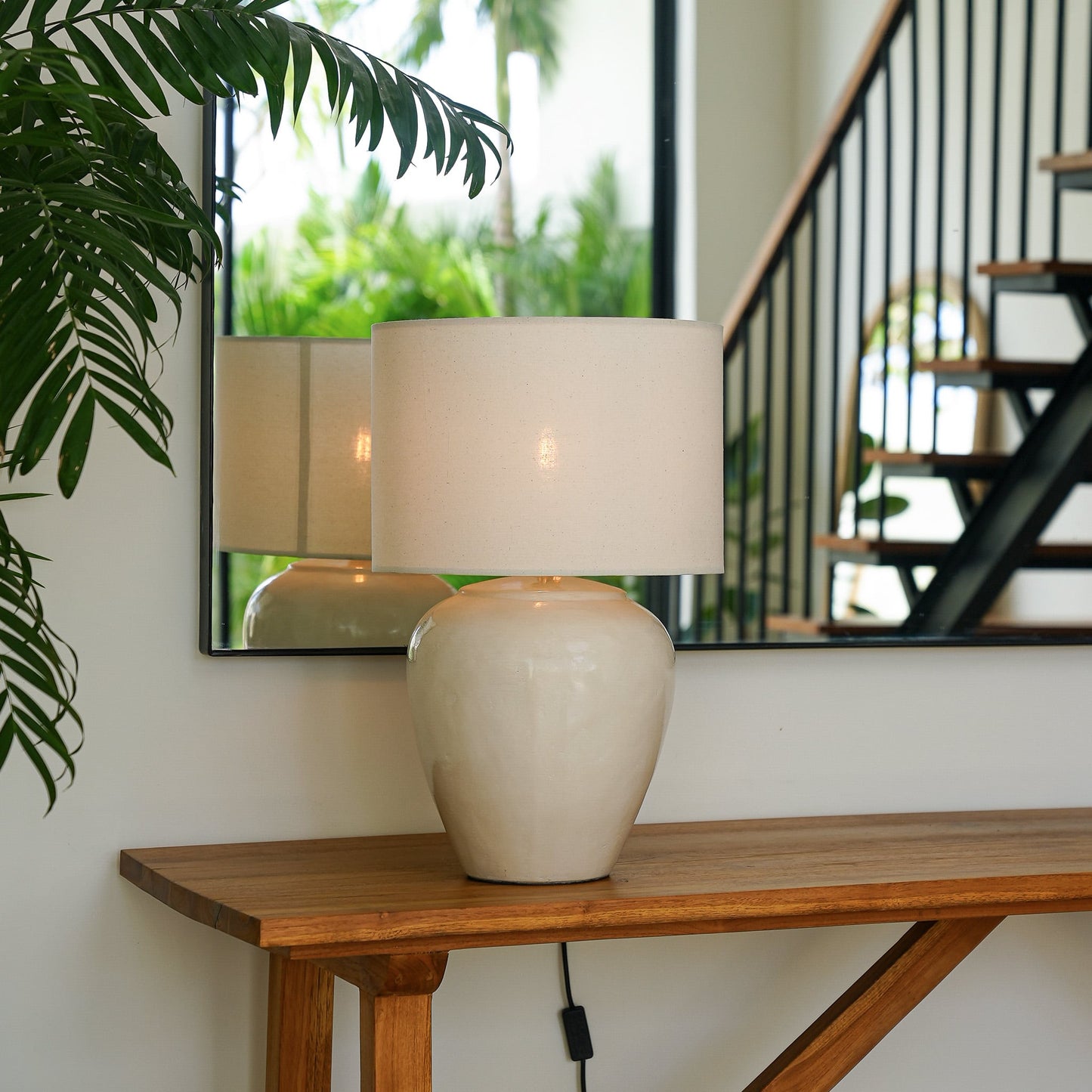 Senja Ceramic Table Lamp- Terracotta Base  