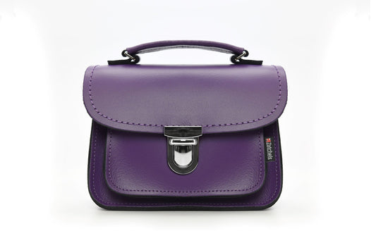 Luna Handmade Leather Bag - Purple  