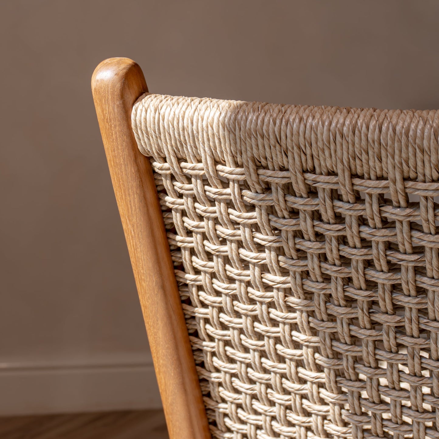 Zara Teak Rattan Accent Chair- Handmade- Teak