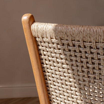 Zara Teak Rattan Accent Chair- Handmade- Teak