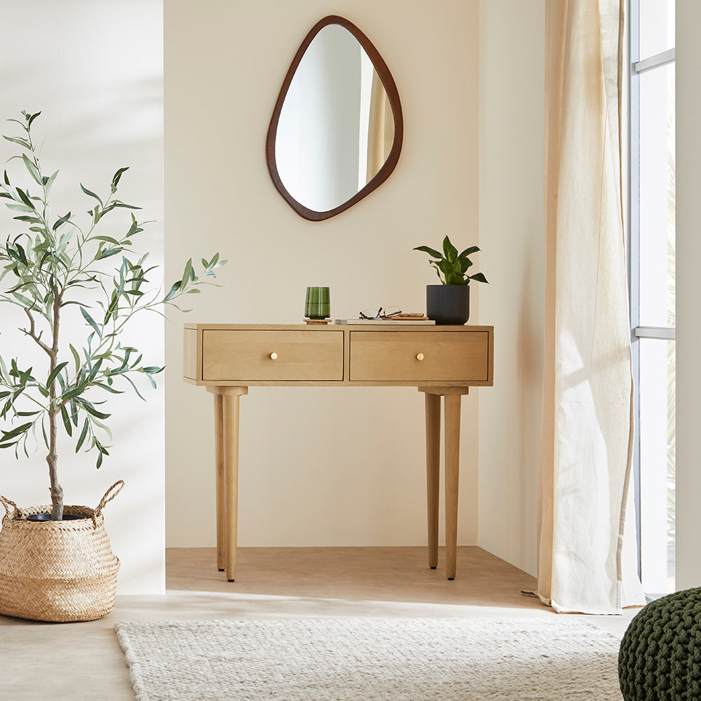 Scandinavian Light Oak Oslo Console, Dressing Table, and Desk  