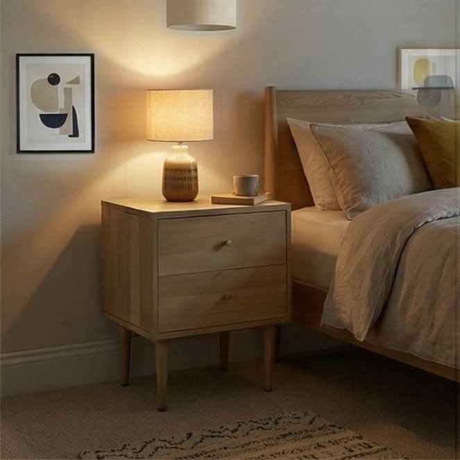 Minimalist Mango Wood Oslo Bedside Table