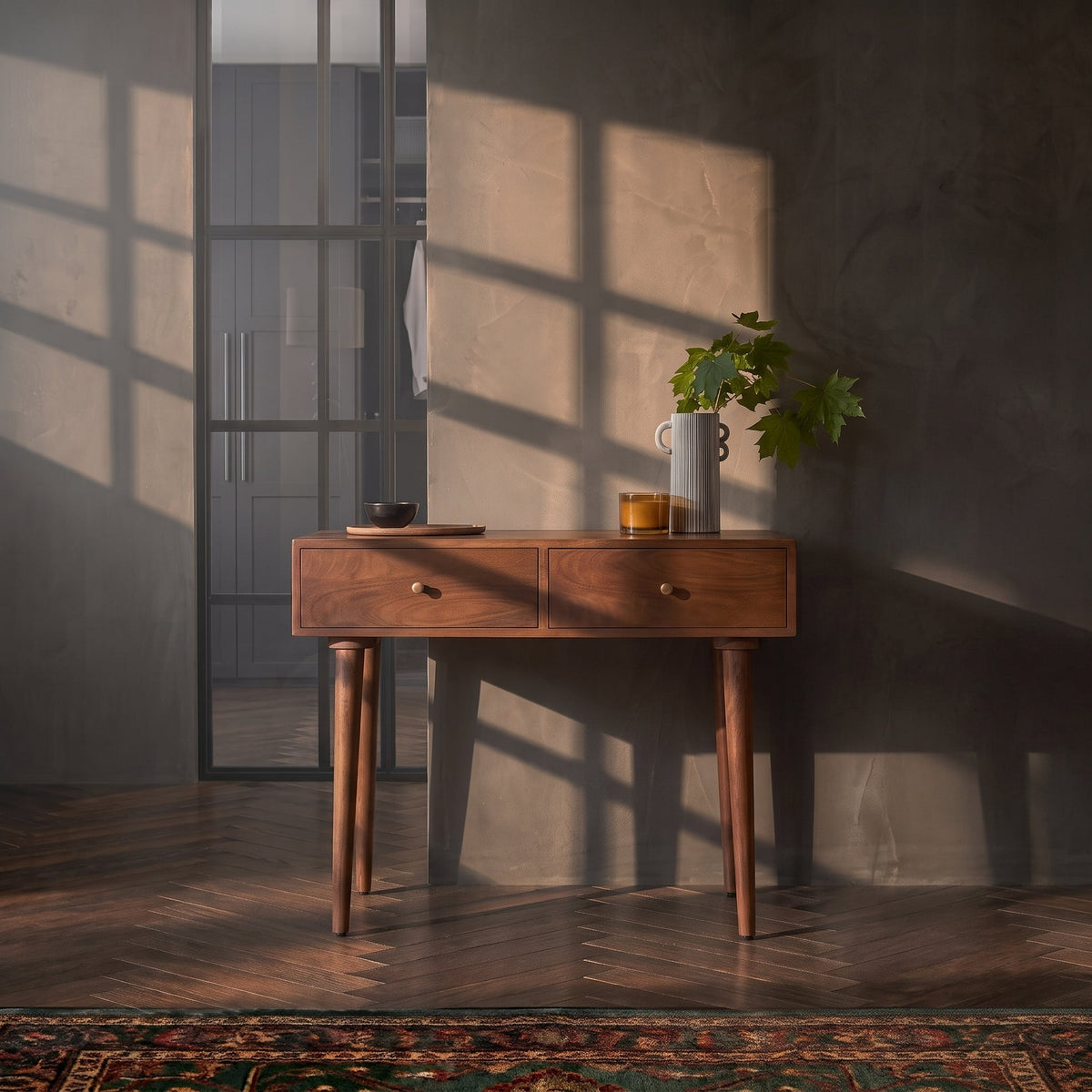 Scandinavian Walnut Oslo Console- Dressing Table and Desk