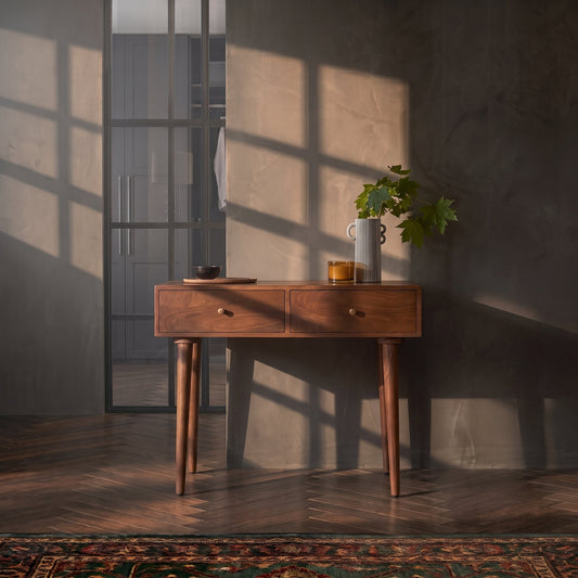 Scandinavian Walnut Oslo Console- Dressing Table and Desk