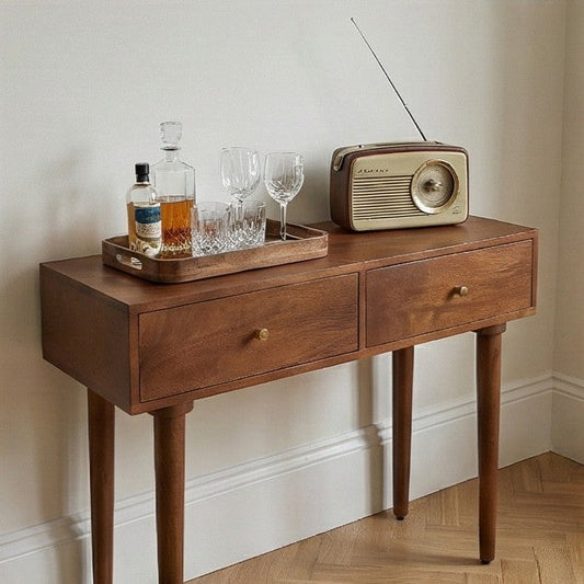 Scandinavian Walnut Oslo Console, Dressing Table and Desk