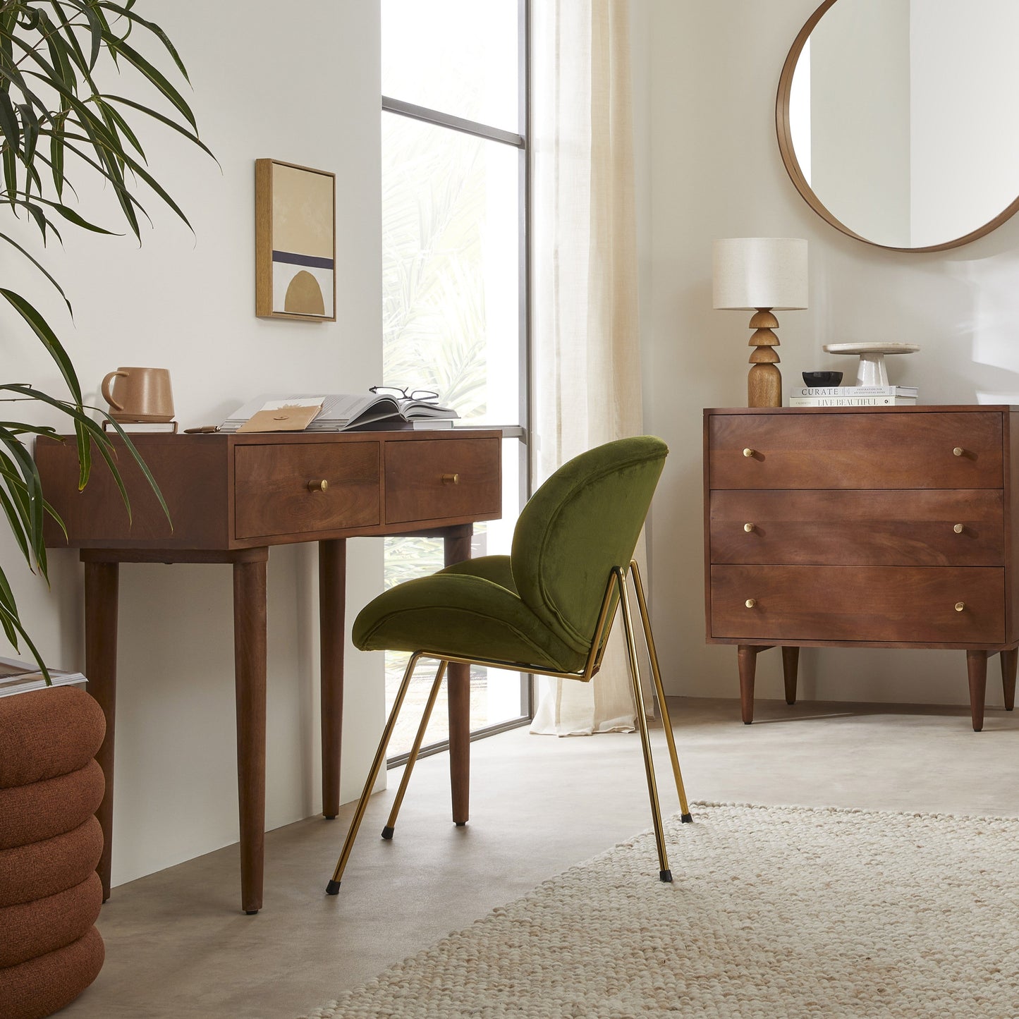 Scandinavian Walnut Oslo Console, Dressing Table, and Desk  