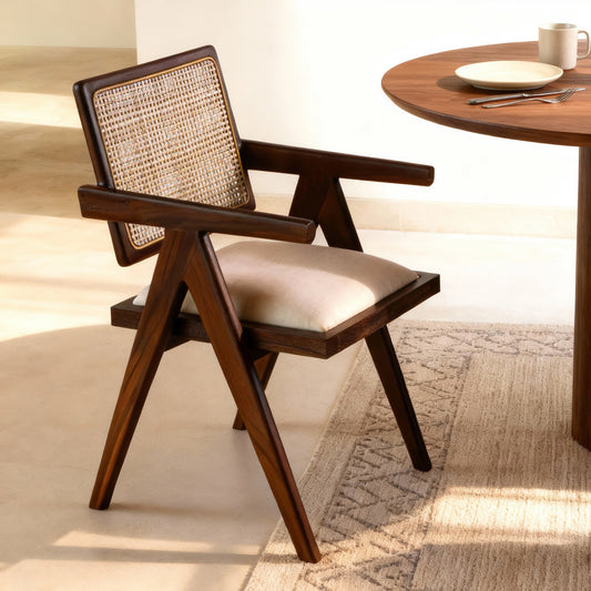 Satu Rattan Accent Chair- Handmade- Chocolate  