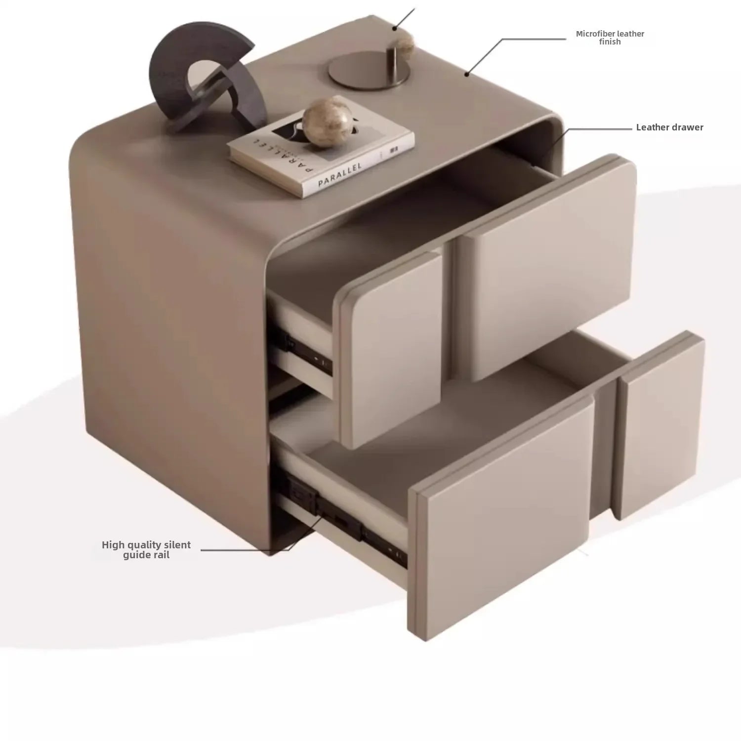 Creative Double-layer Storage Bedside Table  