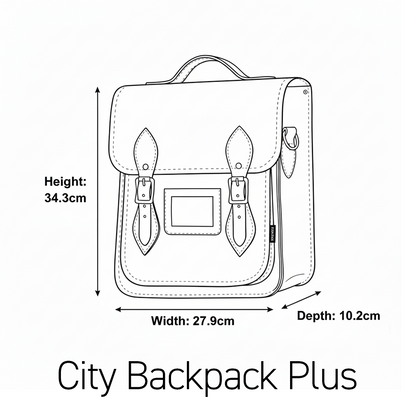 Handmade Leather City Backpack - Autumnal Kaleidoscope