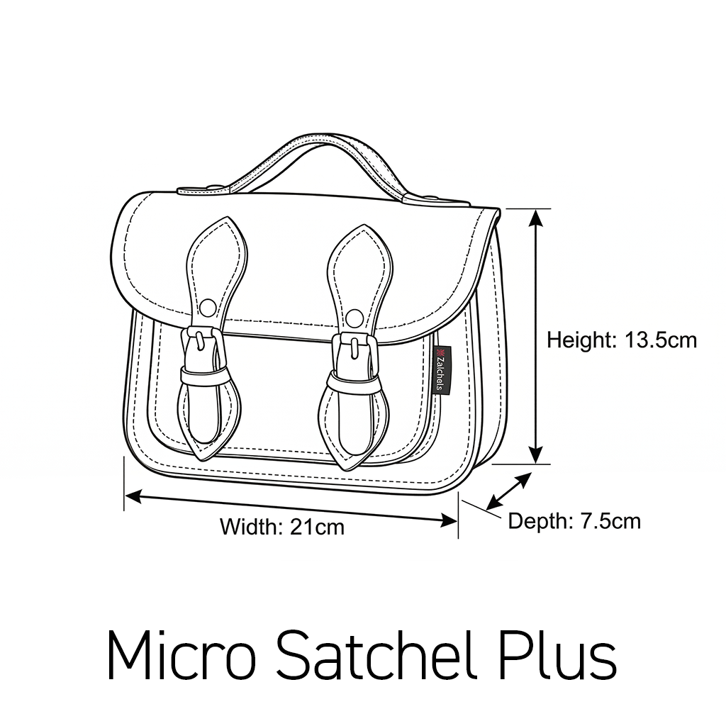 Handmade Leather Micro Satchel - Pastel Baby Blue