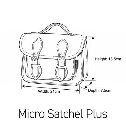 Handmade Leather Micro Satchel - Pastel Baby Blue