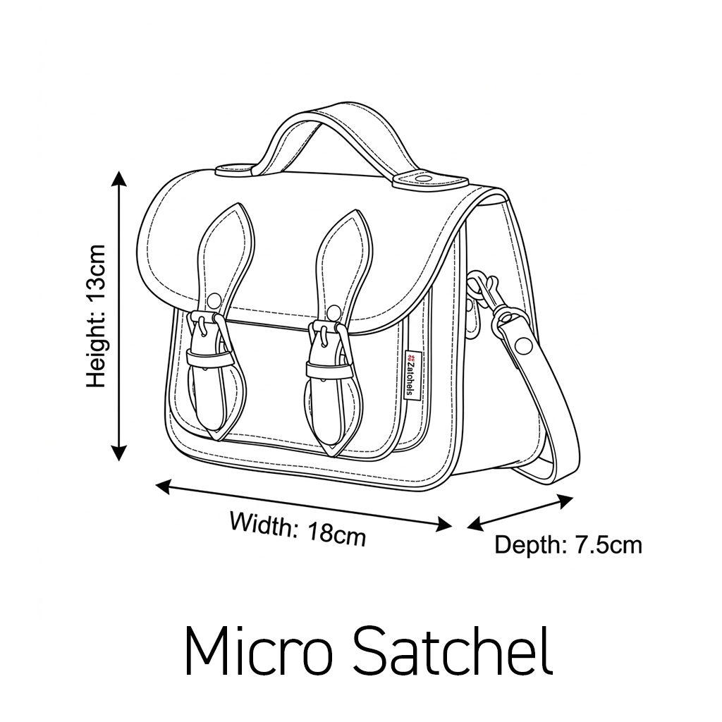 Handmade Leather Micro Satchel - Dark Brown