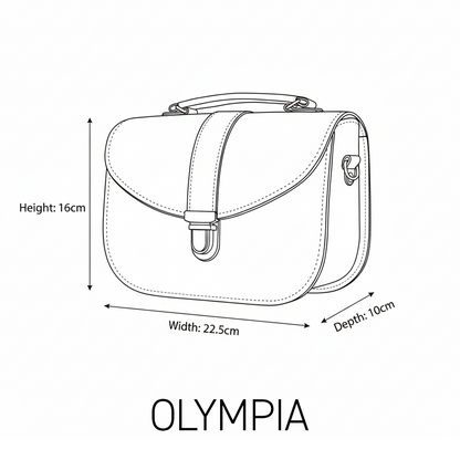 Olympia Handmade Leather Bag - Magenta