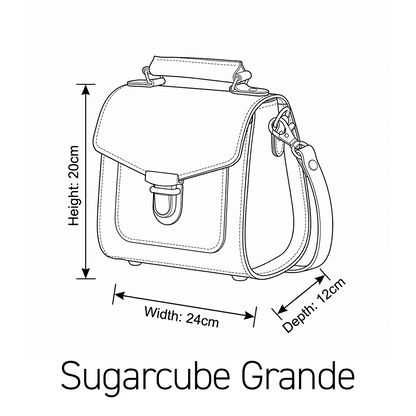 Executive Handmade Leather Sugarcube Grande - Marsala Red