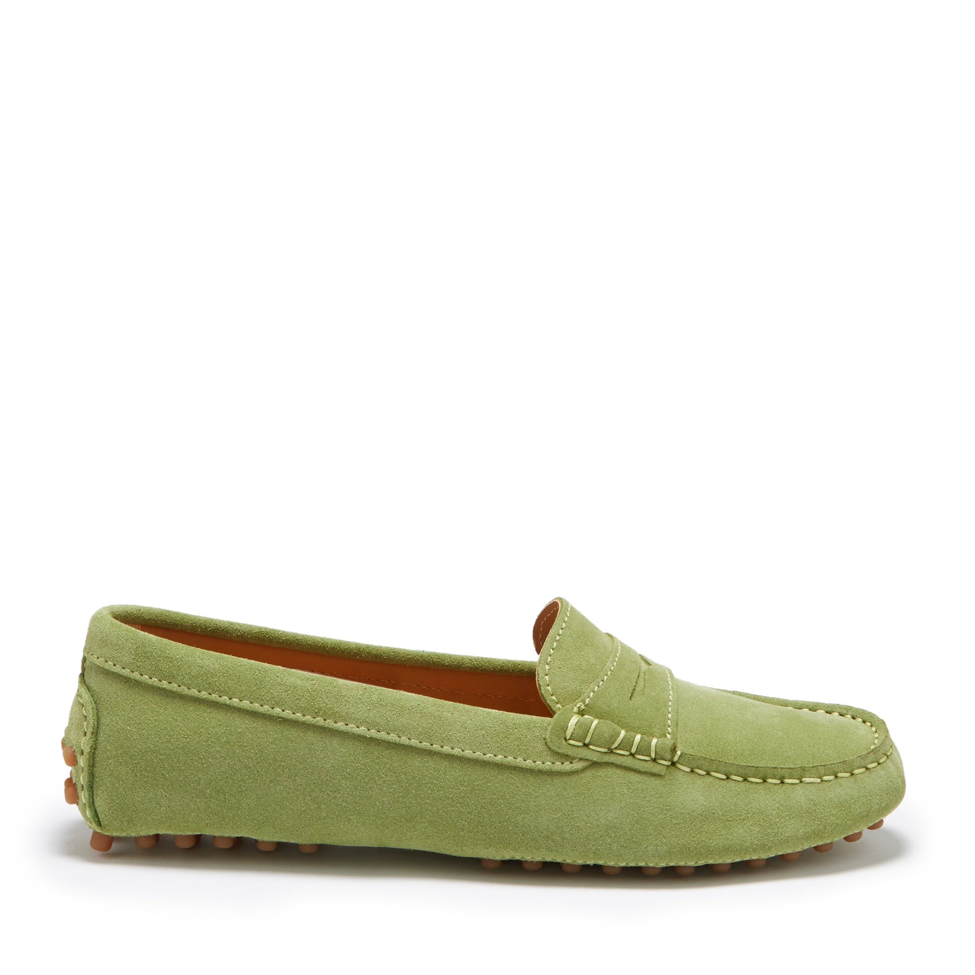 Women's Penny Driving Loafers, olive green  