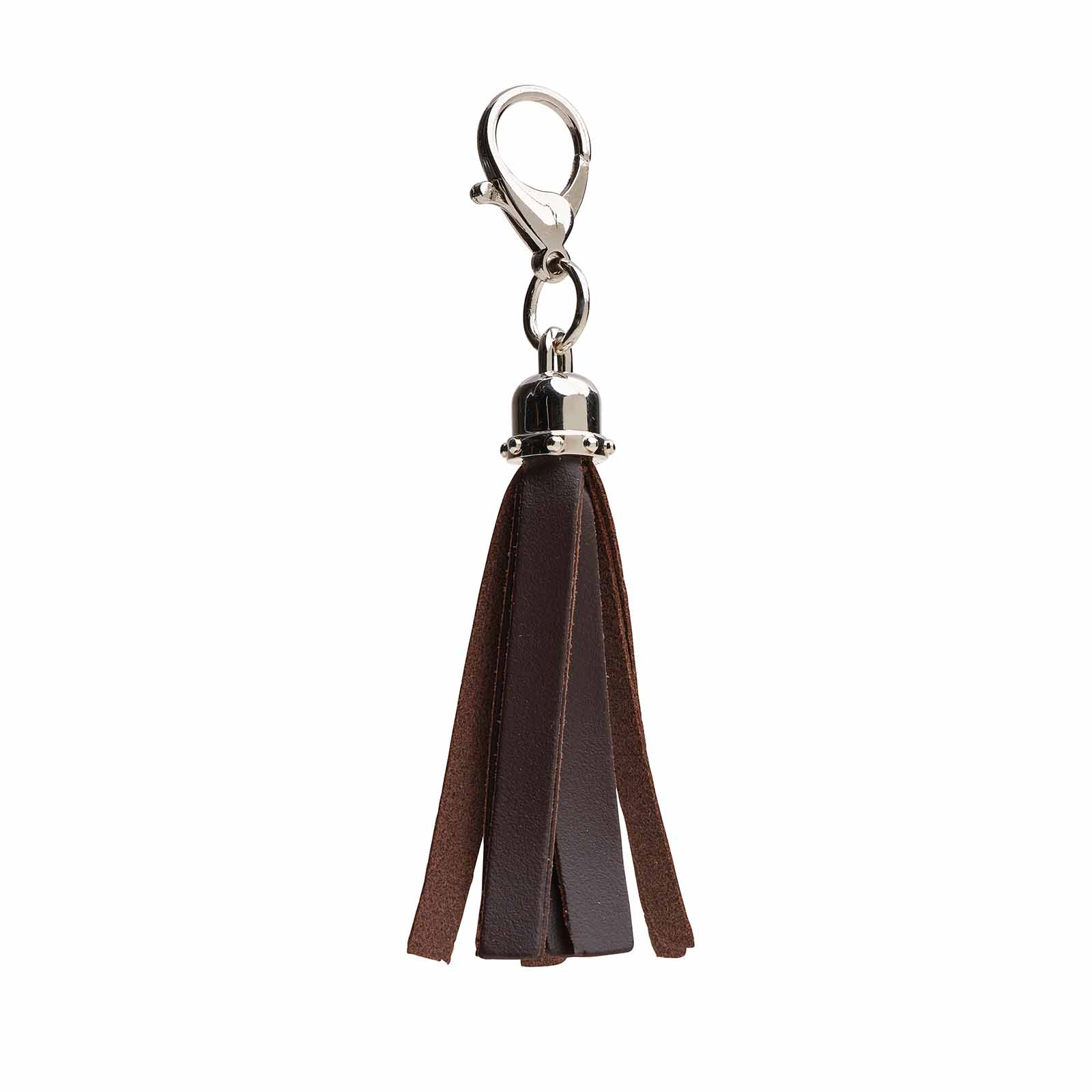Mini tassel bag charm - Dark Brown  