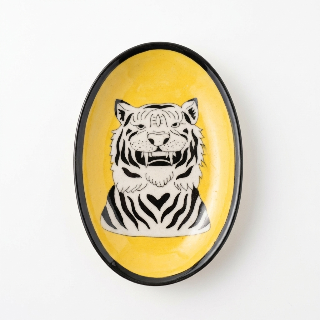 Blue Pottery Trinket Tray — Hand-Painted Ceramic Ring Dish | Jaipur Blue Pottery