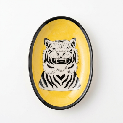 Blue Pottery Trinket Tray — Hand-Painted Ceramic Ring Dish | Jaipur Blue Pottery