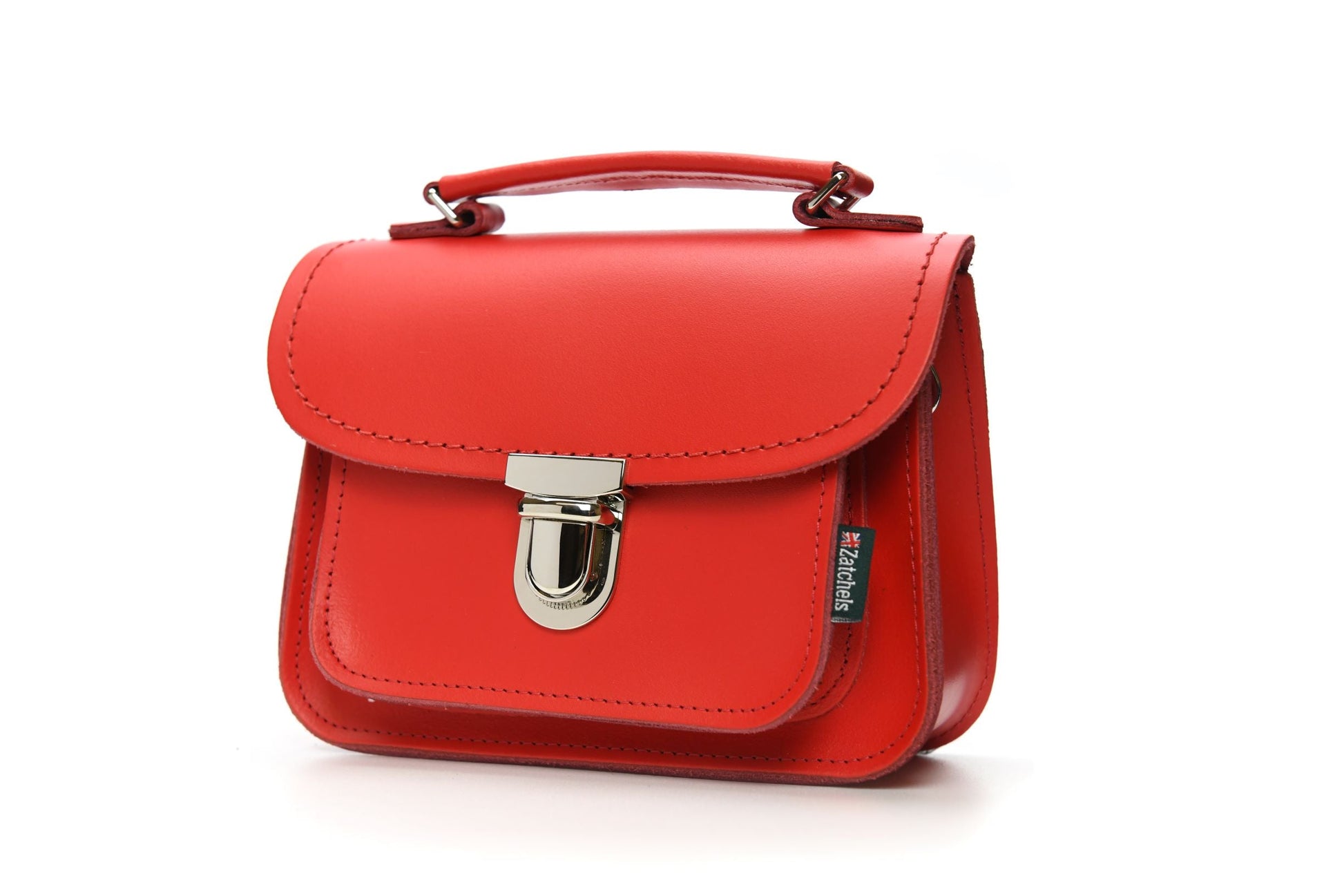Luna Handmade Leather Bag - Pillarbox Red  