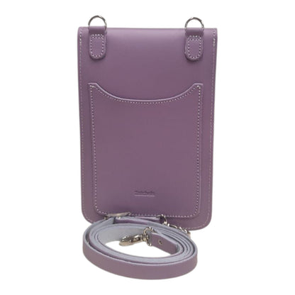 Handmade Leather Mobile Phone Pouch Plus - Pastel Violet