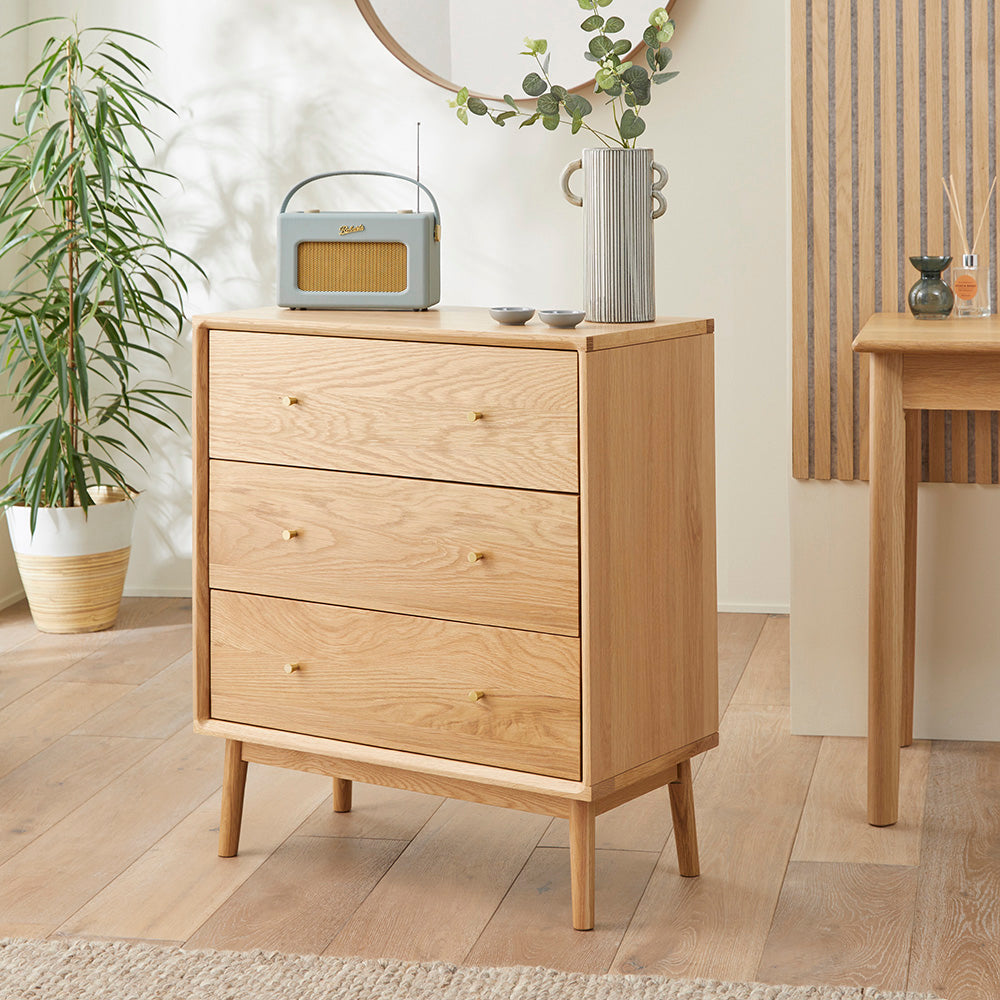 Wright Oak Chest of 3 Drawers  
