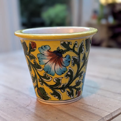Blue Pottery Planter 4" — Handcrafted for Succulents & Herbs | Jaipur Blue Pottery
