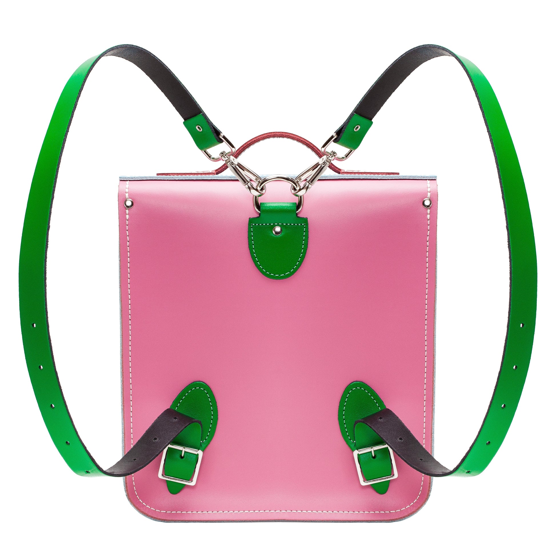 Handmade Leather City Backpack - Classic Kaleidoscope  