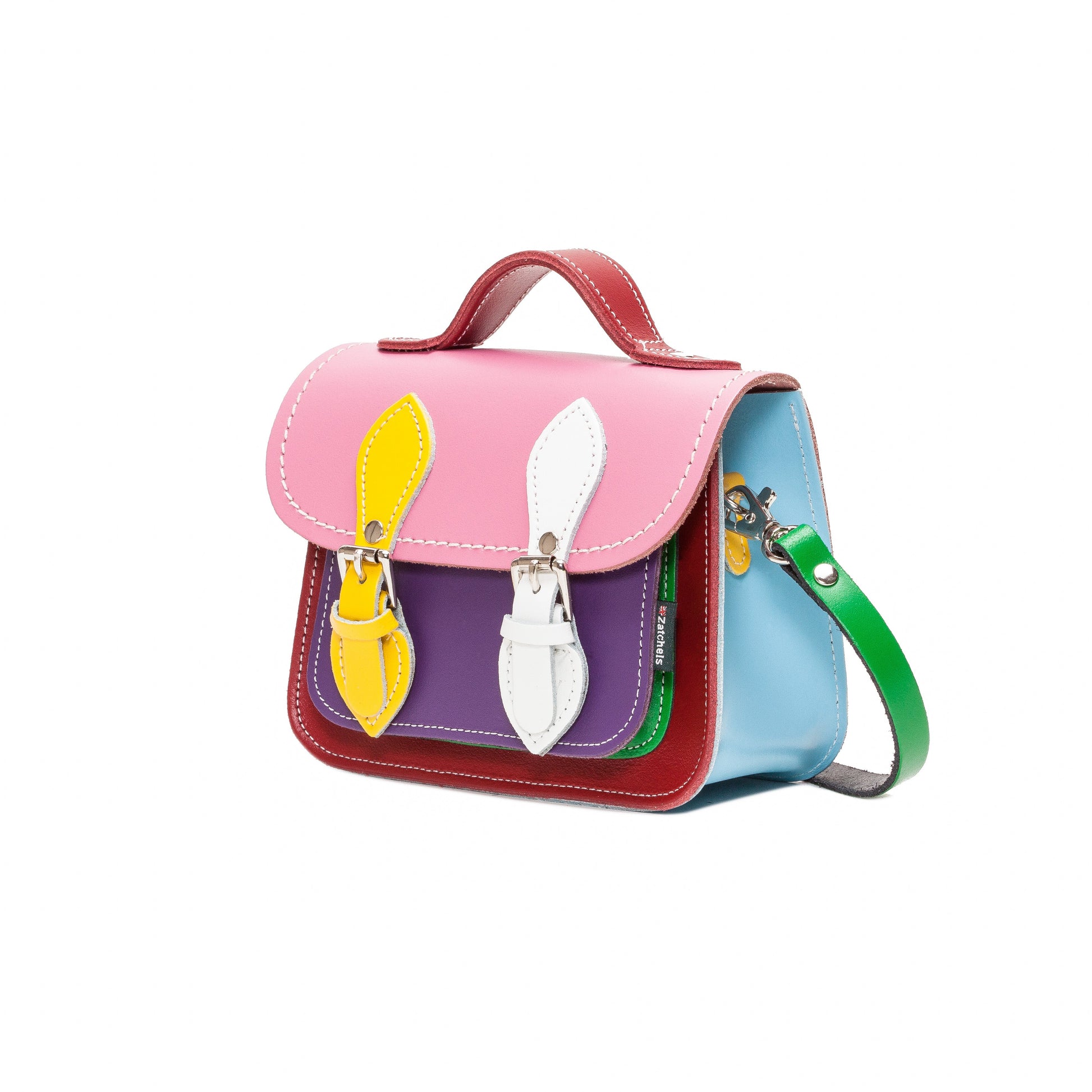 Handmade Leather Micro Satchel - Classic Kaleidoscope  