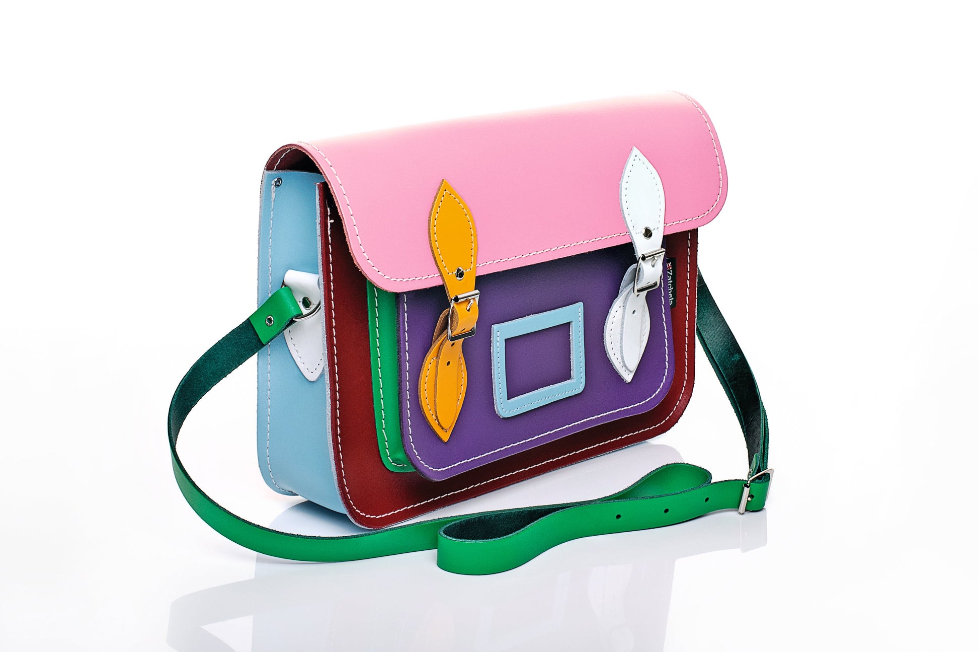 Handmade Leather Satchel - Classic Kaleidoscope  