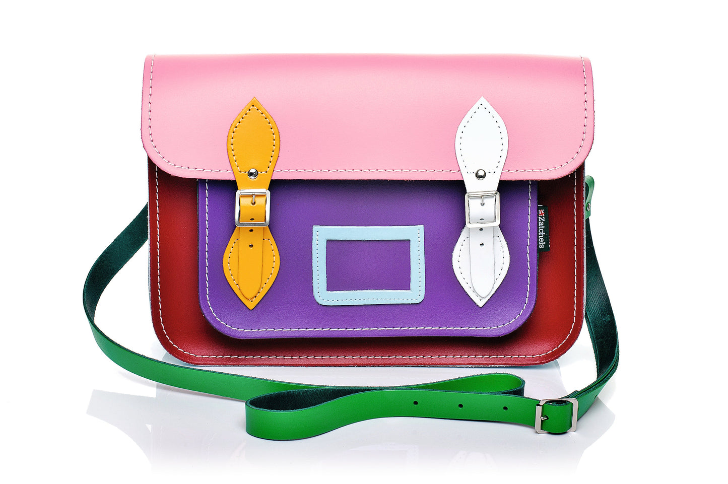 Handmade Leather Satchel - Classic Kaleidoscope  