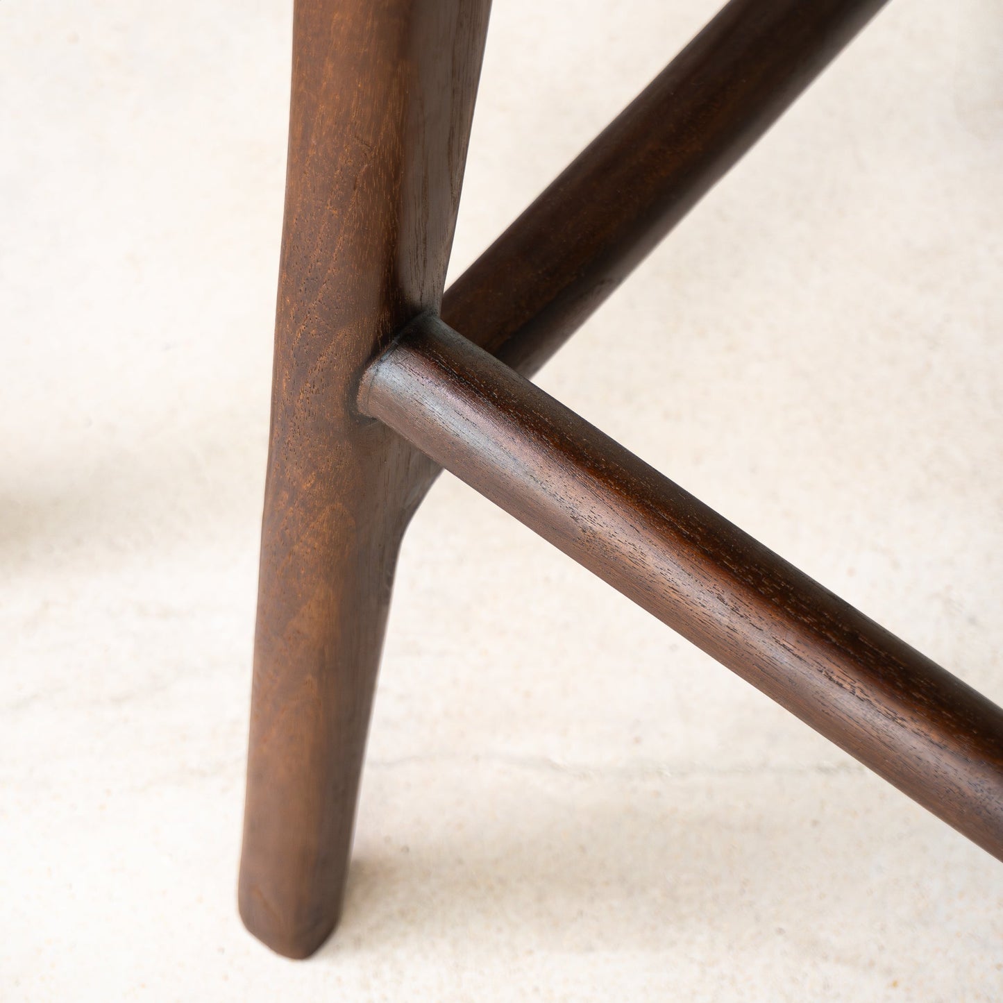 Zara Teak & Rattan Bar Stool - Chocolate  