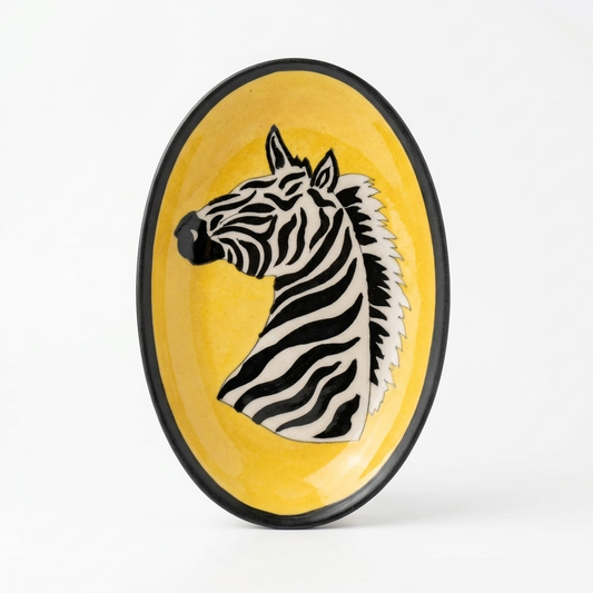 Blue Pottery Trinket Tray — Hand-Painted Ceramic Ring Dish | Jaipur Blue Pottery
