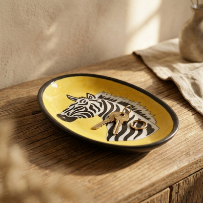 Blue Pottery Trinket Tray — Hand-Painted Ceramic Ring Dish | Jaipur Blue Pottery
