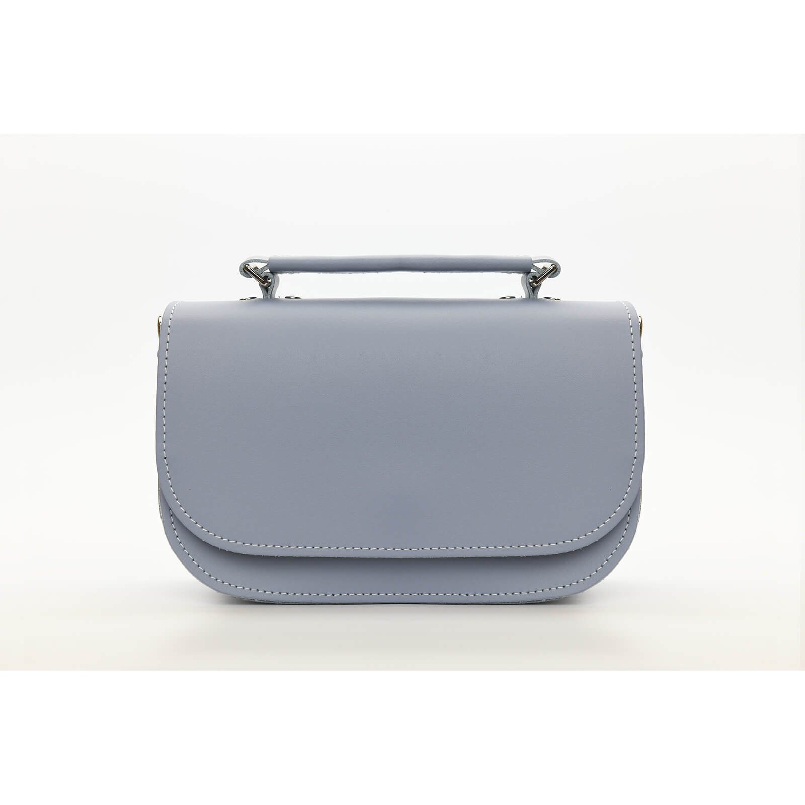 Aura Handmade Leather Bag - Lilac Grey  