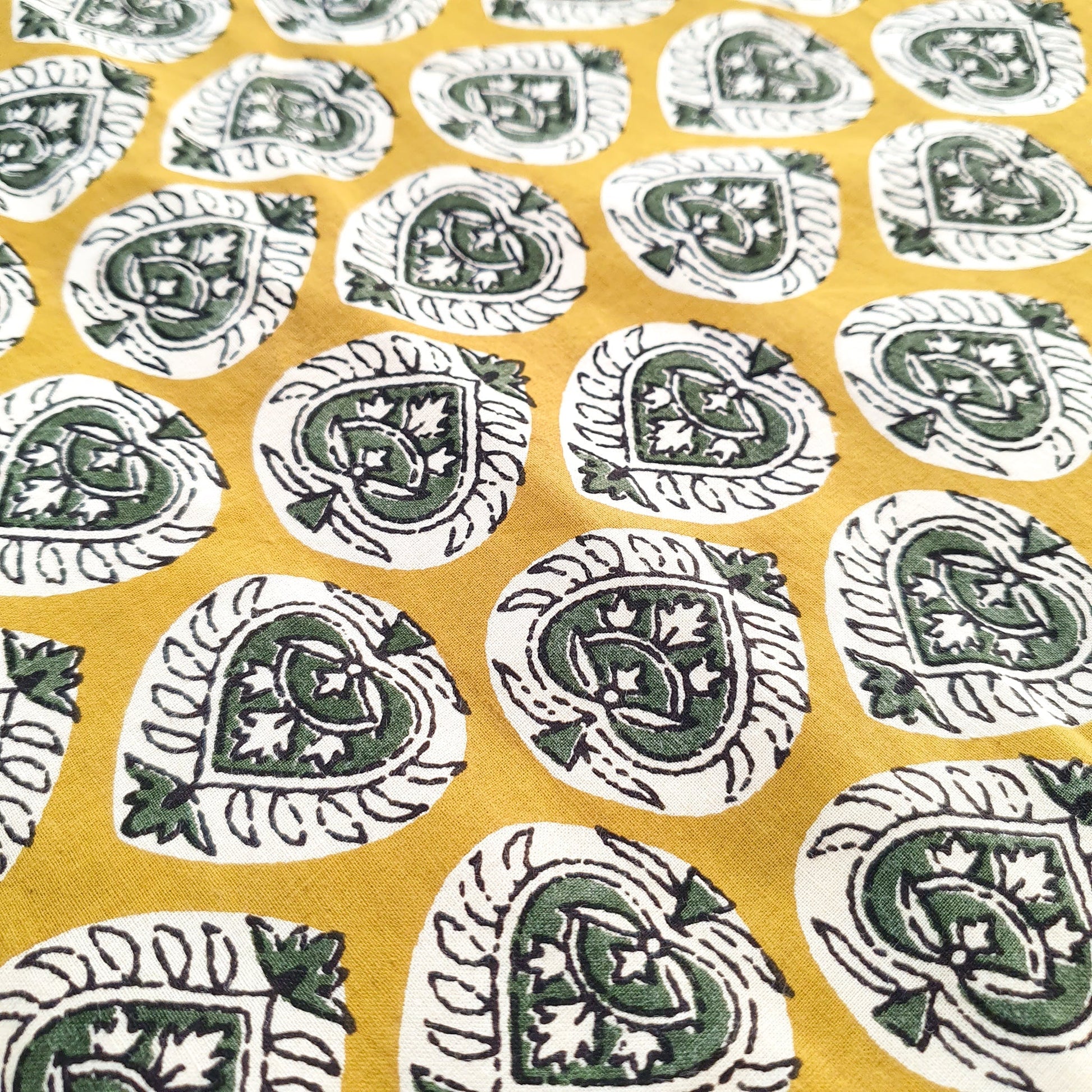 Bagru block-printed placemats set of 2, handmade table mats  